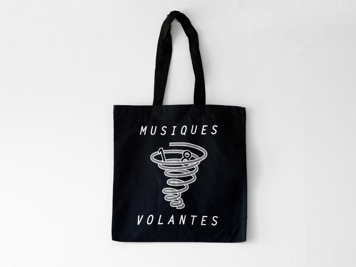 Musiques Volantes 18 sérigraphie tote bag